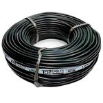 cabo elétrico pp top cables 300/500v 2x2,5mm 50 metros preto (mp)