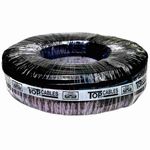 cabo elétrico pp top cables 300/500v 2x2,5mm 50 metros preto (mp)