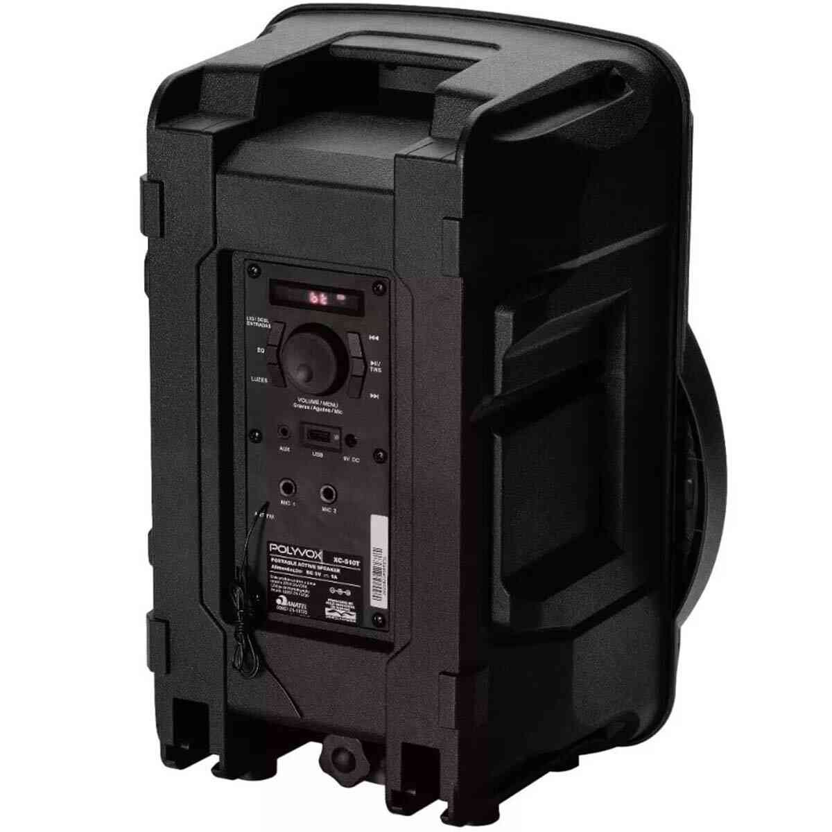 Caixa de Som Amplificada Polyvox XC-710T Preta