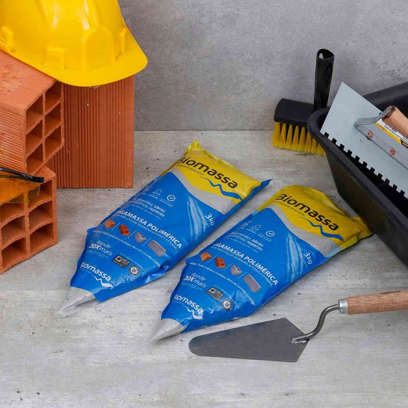 argamassa polimérica biomassa bisnaga 3kg - cinza (mp)