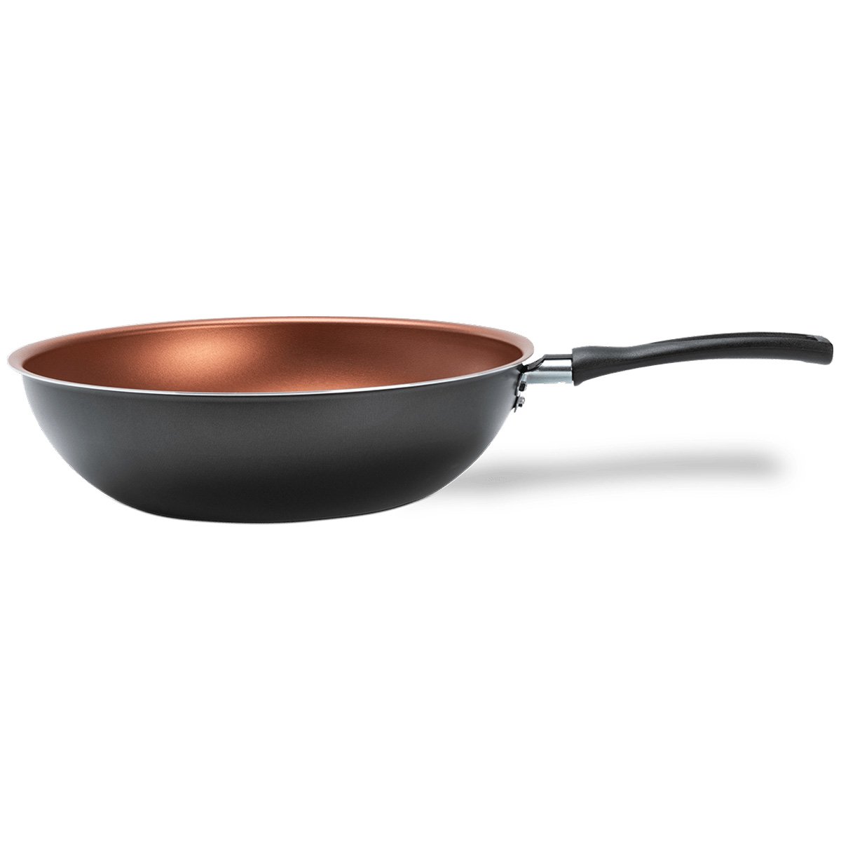 Wok 26 cm 3 L Revestimento Pro-flon Antiaderente Cor Cinza Range Linha Topázio Brinox
