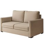 sofá 2 lugares marjom tiete bege