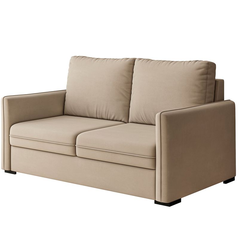 sofá 2 lugares marjom tiete bege