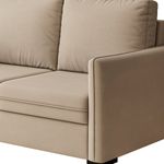 sofá 2 lugares marjom tiete bege