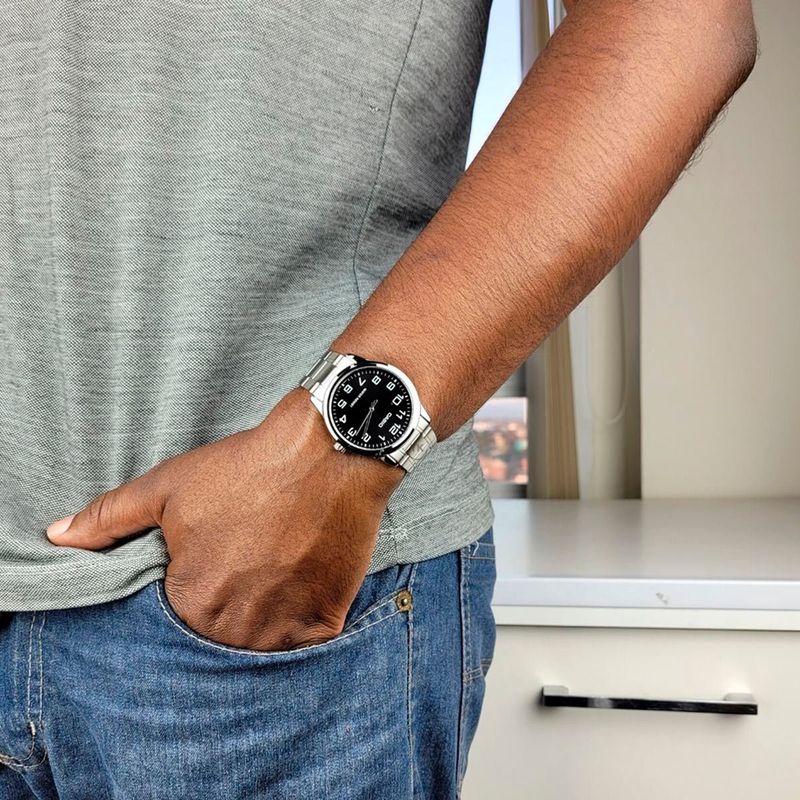 relógio masculino casio prata mtp-v001d-1budf
