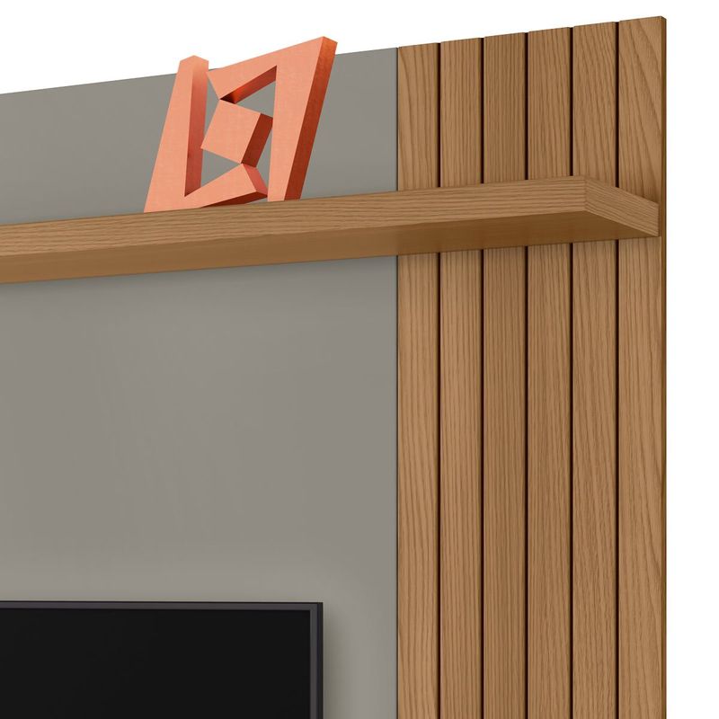 painel home para tv até 60" linea pitanga amêndoa titânio