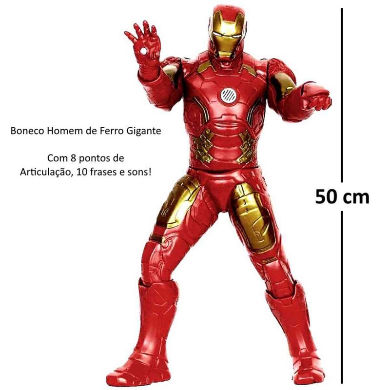 boneco mimo homem de ferro com 10 frases e sons 583