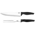 jogo para churrasco brinox faca e garfo trinchante cross preto 2556308