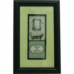 quadro latcor banheira com moldura de madeira 64560