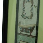 quadro latcor banheira com moldura de madeira 64560