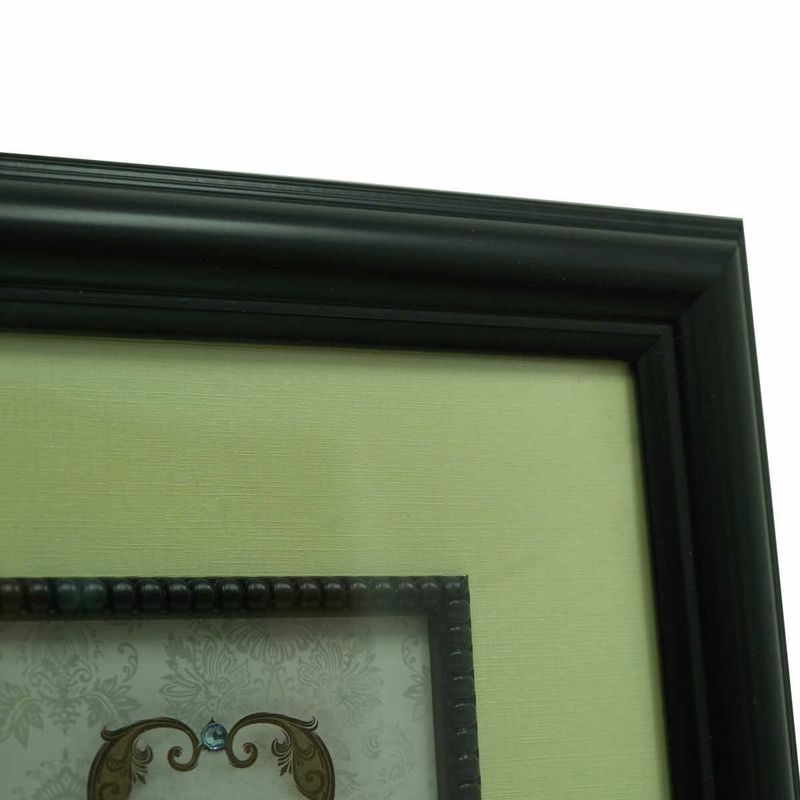 quadro latcor banheira com moldura de madeira 64560