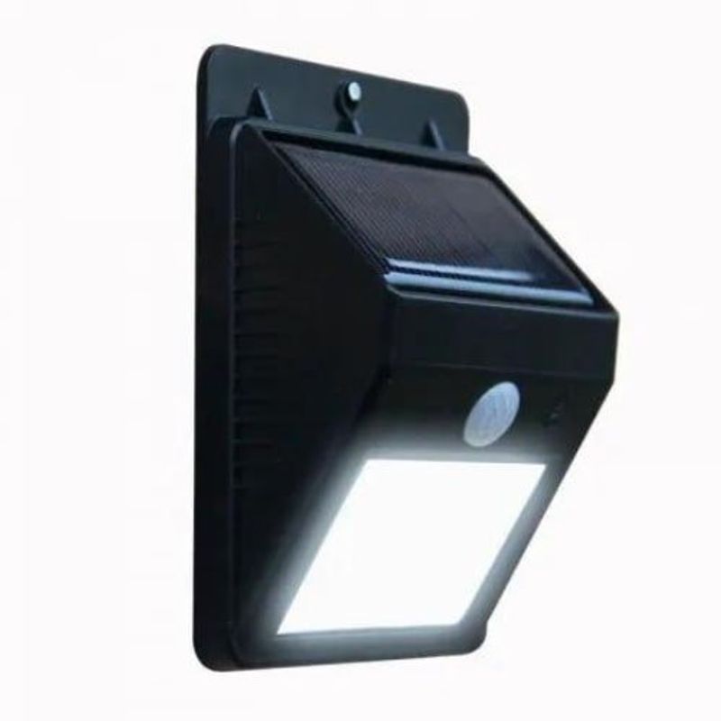 luminária solar parede ecosolis 20 leds com sensor