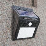 luminária solar parede ecosolis 20 leds com sensor