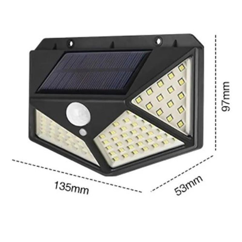 luminária solar parede ecosolis 100 leds eco-parede-100leds