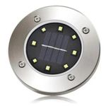 luminária solar chão ecosolis 8 leds 1448