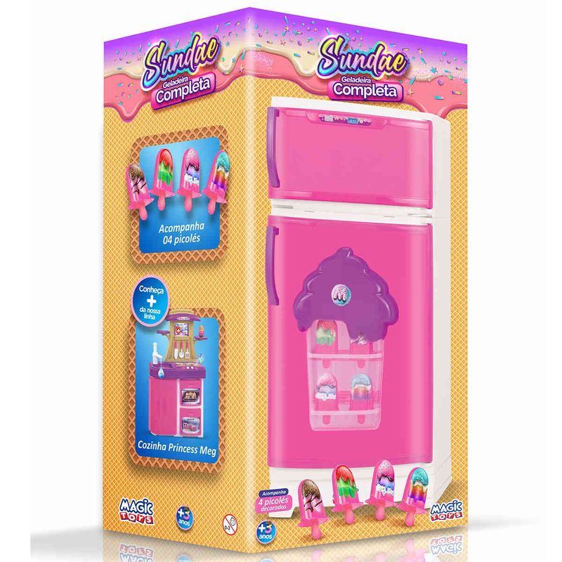 geladeira magic toys sundae rosa 7054