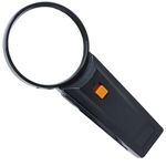 lupa western com cabo e luz 5x aumento 75mm preto 3455