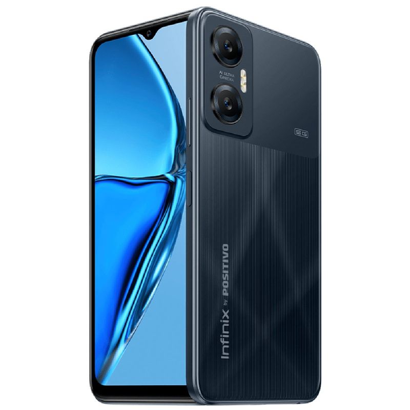 smartphone infinix hot 20 5g 128gb 4gb ram preto tela 6.6" câmera dupla 50mp