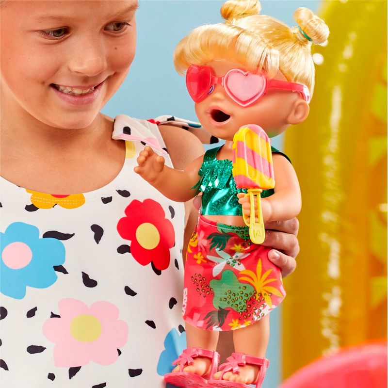 boneca baby alive hasbro dia na praia loira f1680