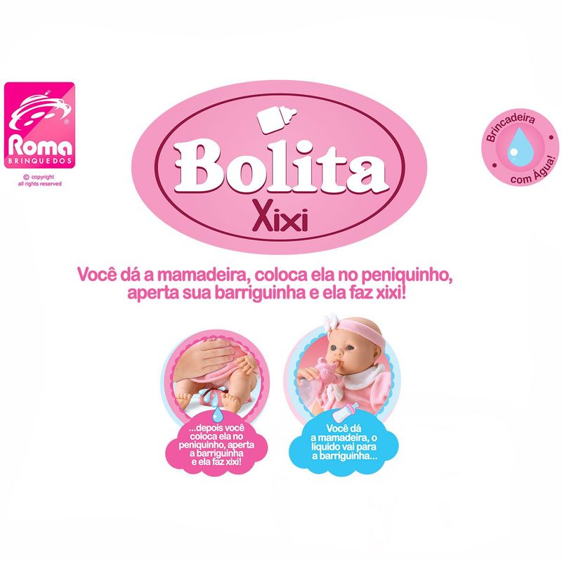 boneca roma bebê bolita 5383