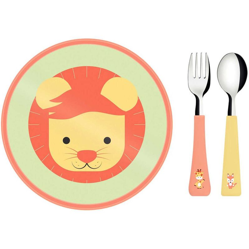 jogo de talheres infantil tramontina baby friends colorido 23797907