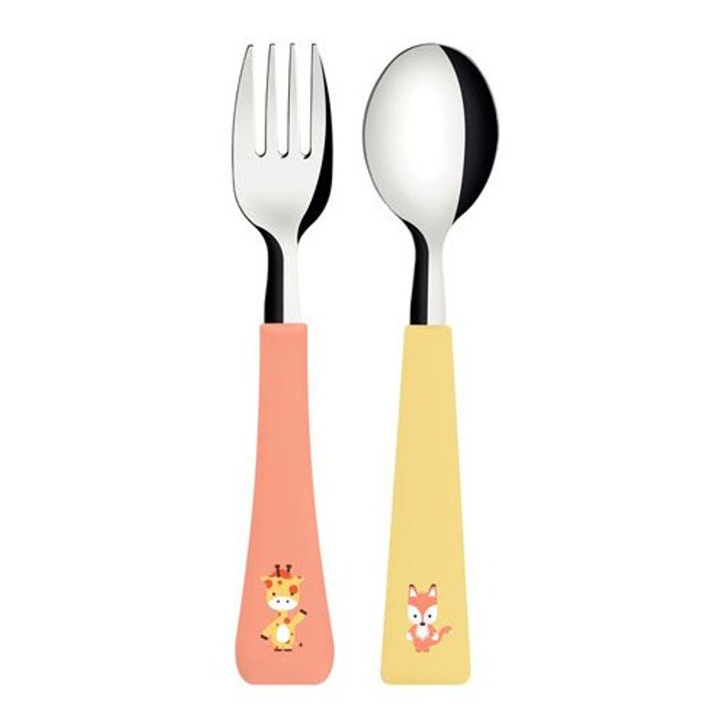 jogo de talheres infantil tramontina baby friends colorido 23797907