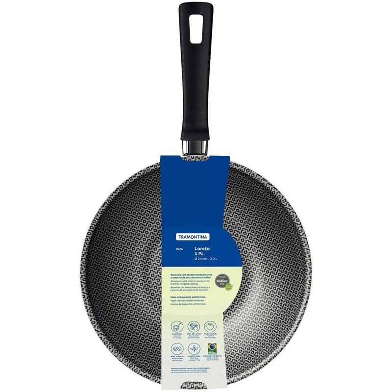 frigideira wok tramontina loreto vermelho 20395724