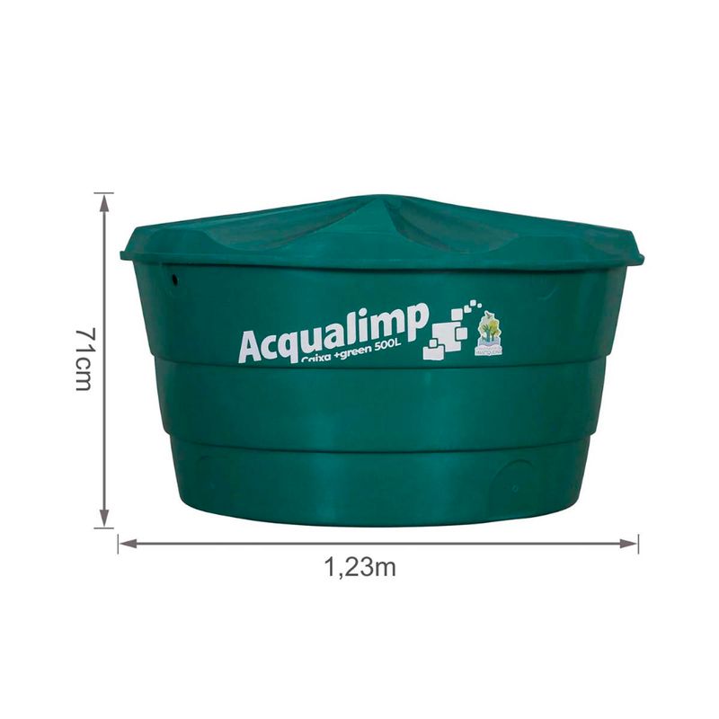 caixa d’água +green de polietileno acqualimp 500l (mp)
