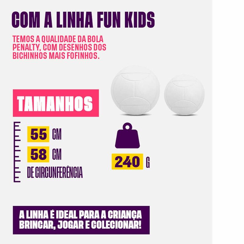 bola de campo penalty fun kids xxiii gatinha nina rosa 521357-7010