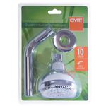 chuveiro articulado redondo abs luxo civitt cromado e branco (mp)