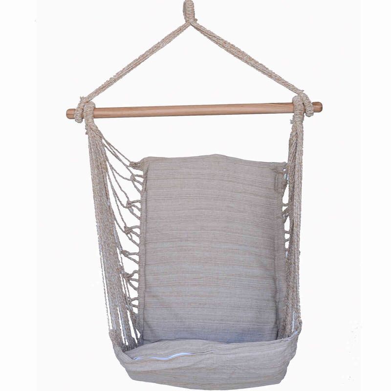 rede cadeira suspensa bege