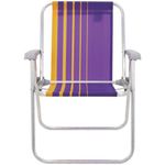 cadeira de praia tramontina samoa alta roxo e amarelo 92900003