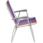 cadeira de praia tramontina samoa alta roxo e amarelo 92900003