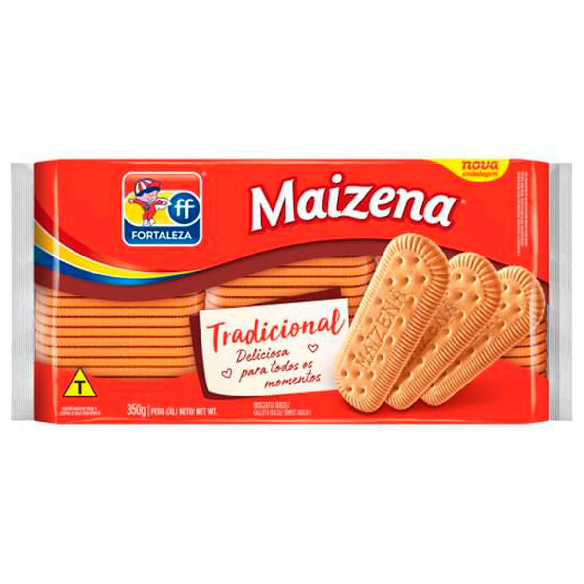 Biscoito Maizena Fortaleza Tradicional Pacote 350g
