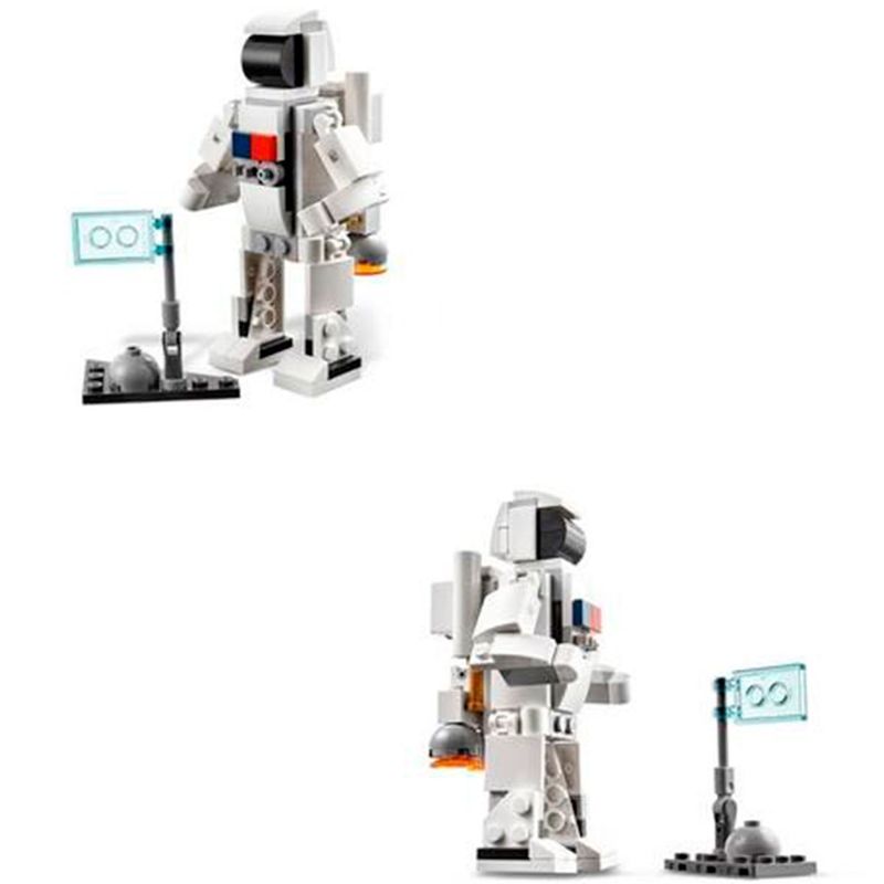 bloco lego creator 144 peças ônibus espacial astronauta 31134