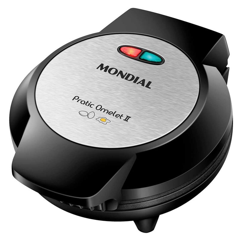 omeleteira elétrica mondial 127v pratic preto inox om-04-bi