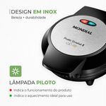 omeleteira elétrica mondial 127v pratic preto inox om-04-bi