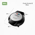 omeleteira elétrica mondial 127v pratic preto inox om-04-bi