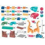 bloco de montar zoop toys 62 peças dinossauros (mp)