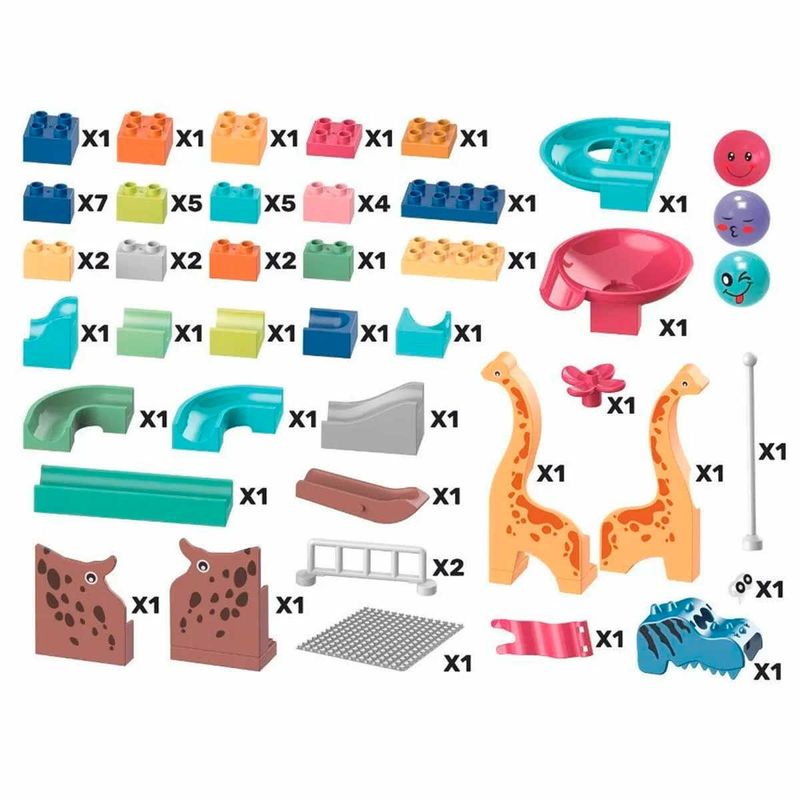 bloco de montar zoop toys 62 peças dinossauros (mp)