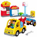bloco de montar zoop toys 29 peças oficina e posto de gasolina (mp)