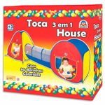 toca 3 em 1 braskit casa com 80 bolinhas (mp)