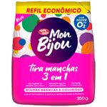 tira manchas em pó 3 em 1 mon bijou brancas e coloridas 350g
