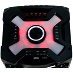 caixa de som amplificada mystic com microfone sem fio bluetooth usb preto my-pst1225