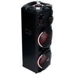 caixa de som amplificada mystic com microfone sem fio bluetooth usb preto my-pst1225