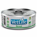 ração úmido vet life gatos adultos renal frango 85g (mp)