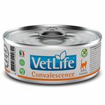 ração úmido vet life gatos adultos convalescence frango 85g (mp)