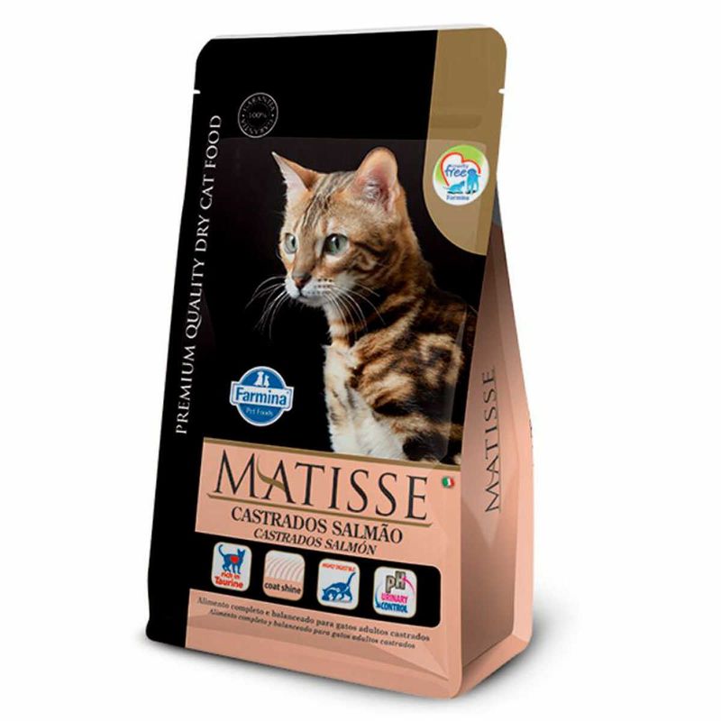 ração matisse gatos adultos castrados salmão 7,5kg (mp)
