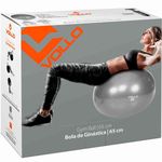 bola de ginástica vollo gym ball 65cm cinza vp1035
