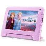 tablet infantil frozen ii multilaser 64gb azul tela 7" câmera frontal 2mp 4gb ram